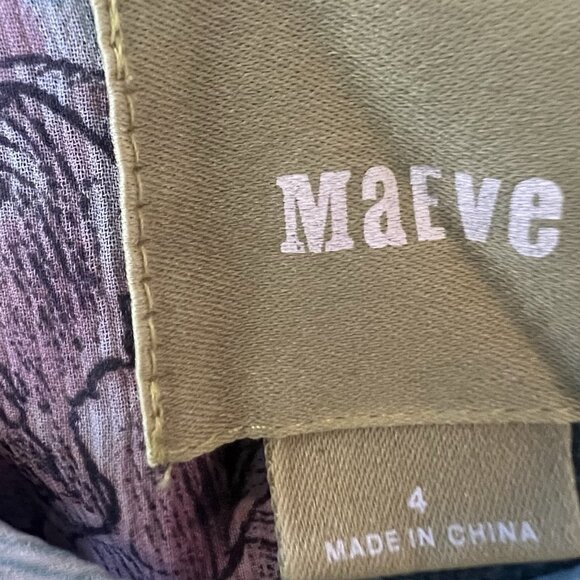 Maeve Anthropologie Ruffled Tiered Maravilla Maxi Dress Size 4 Floral Butterfly - Picture 3 of 11